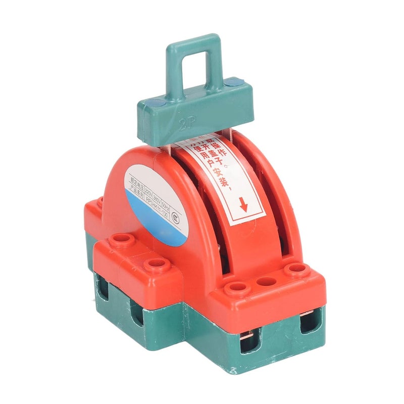 Srliya 2 Pole Knife Switch Double Throw Disconnect Switch Electrical Load Switch with Fastening Rings 220V 380V (32A) - Image 5